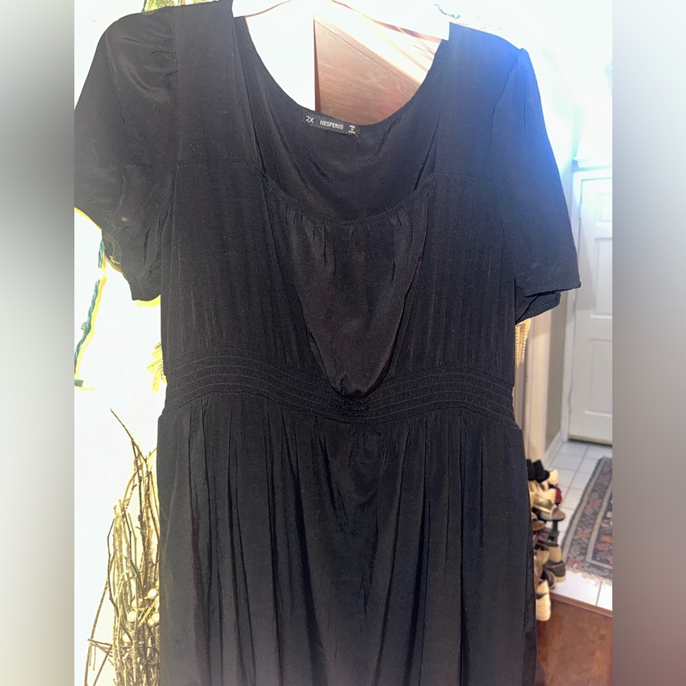 Black knee length dress in 2X